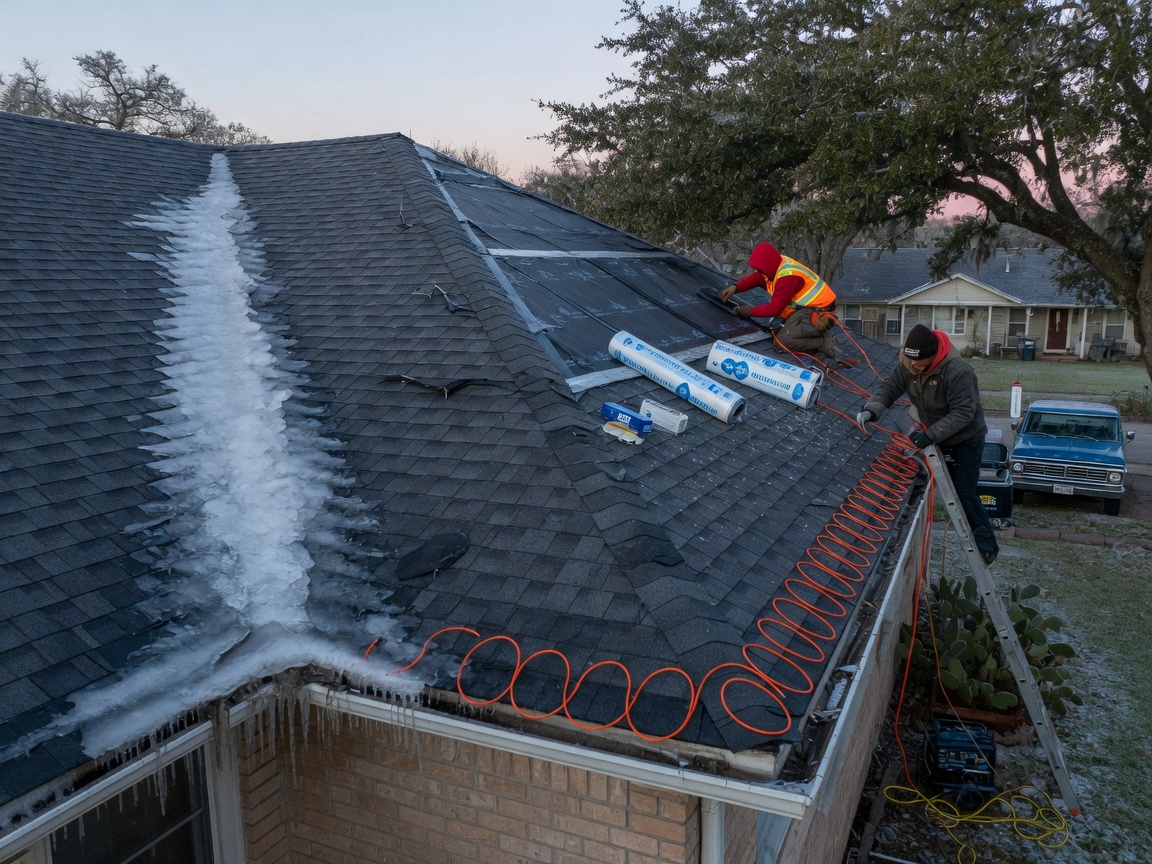 Preventing Ice Dams on Austin Roofs During Rare Freezes